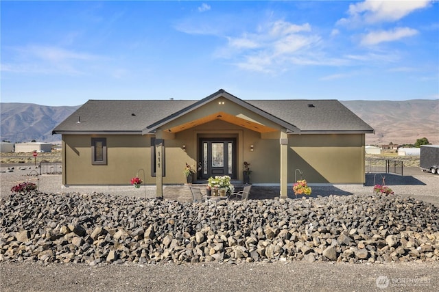 111 Wren Loop SW, Mattawa, WA 99349 - view of front of house featuring a mountain view and stucco siding