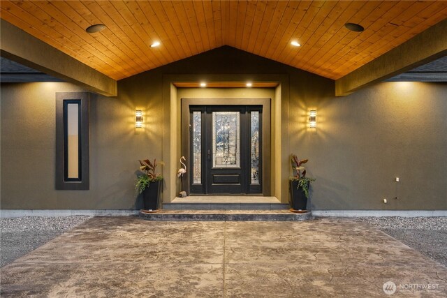 111 Wren Loop SW, Mattawa, WA 99349 - doorway to property featuring stucco siding