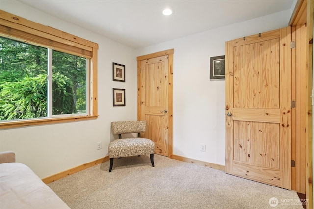 11924 210th St E, Graham, WA 98338 - sitting room featuring carpet flooring, baseboards, and recessed lighting