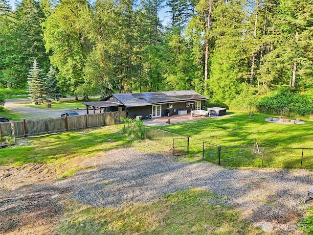 11924 210th St E, Graham, WA 98338 - view of front of property with a wooded view and a gate