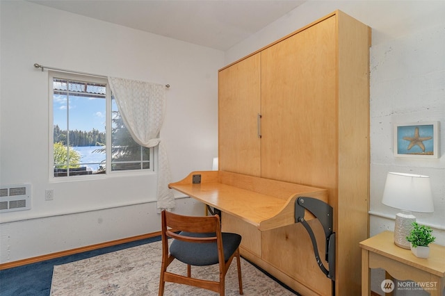 11009E Lake Joy Dr NE, Carnation, WA 98014 - office featuring baseboards and a wall mounted AC