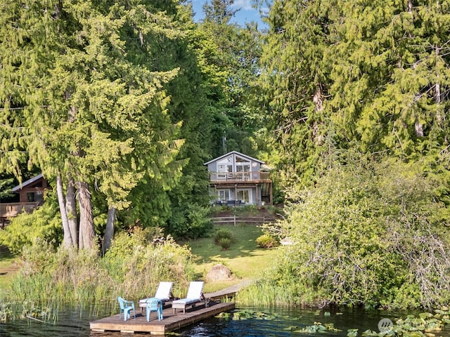 11009E Lake Joy Dr NE, Carnation, WA 98014 - dock area with a water view and a view of trees
