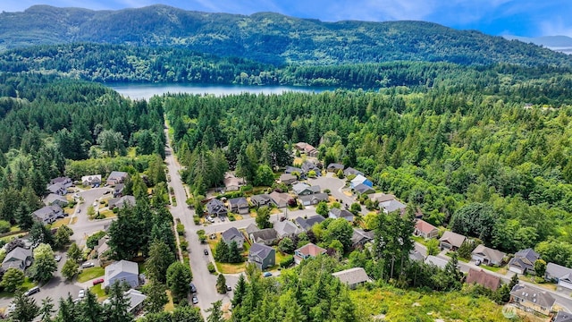 1999 Governor Rd, Bellingham, WA 98229 - aerial perspective of suburban area featuring a forest and a water and mountain view