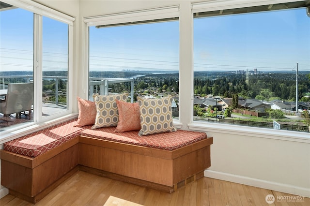 13712 SE 44th St, Bellevue, WA 98006 - sunroom with hardwood / wood-style floors and baseboards