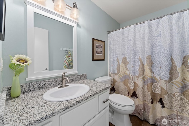808 W Manson Rd Unit B303, Chelan, WA 98816 - full bath featuring toilet, vanity, and a shower with curtain
