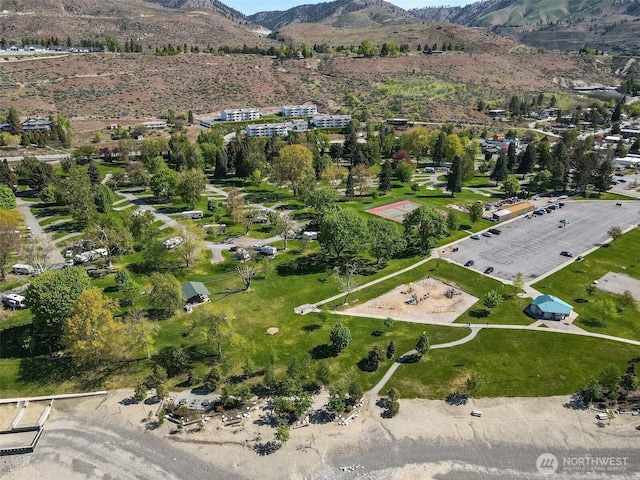808 W Manson Rd Unit B303, Chelan, WA 98816 - aerial view of property and surrounding area with mountains