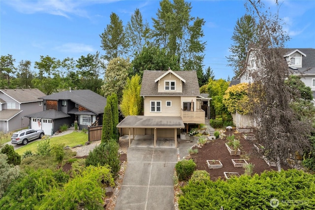 1814 SW 347th Pl, Federal Way, WA 98023 - view of front of property featuring concrete driveway, a carport, a residential view, and a shingled roof