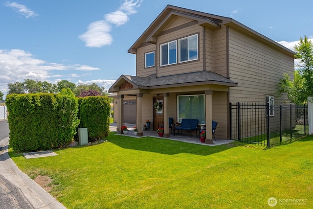 1300 W Marina Dr Unit 1, Moses Lake, WA 98837 - rear view of property with a shingled roof and a patio