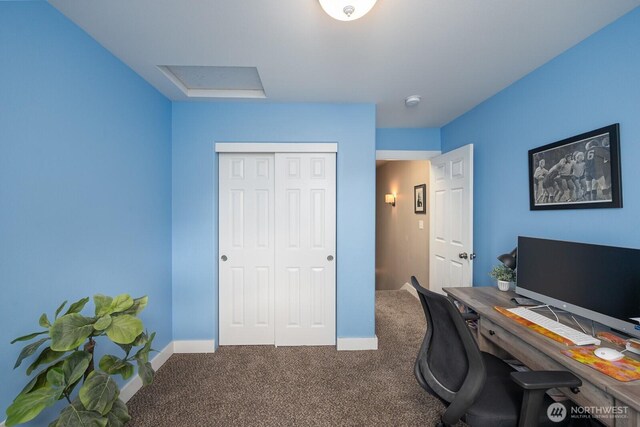1300 W Marina Dr Unit 1, Moses Lake, WA 98837 - carpeted office featuring attic access and baseboards