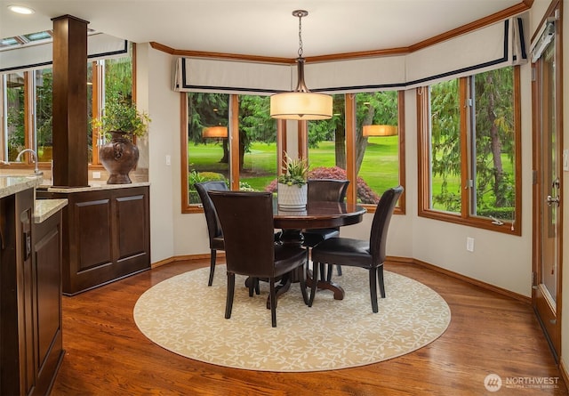 2805 Sahalee Dr E, Sammamish, WA 98074 - dining area featuring healthy amount of natural light and dark wood-style flooring