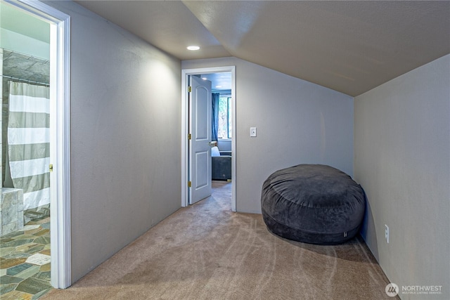 5613 89th Ave W, University Place, WA 98467 - hallway with carpet and vaulted ceiling