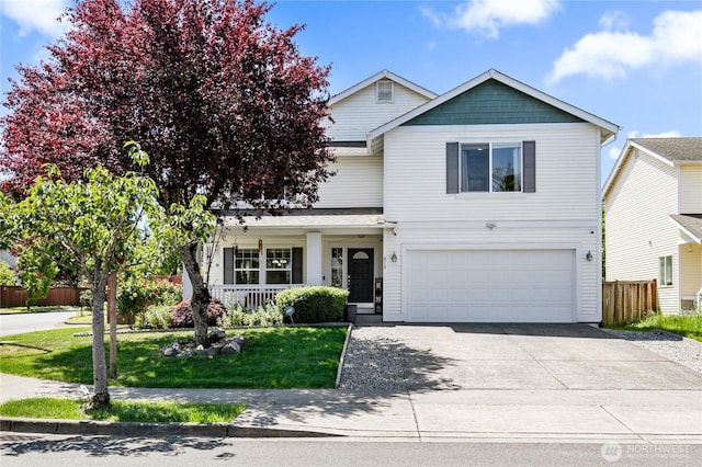 813 SW 363rd Pl, Federal Way, WA 98023 - traditional-style house with an attached garage, driveway, and a porch