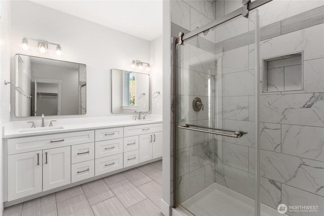 200 Pinnacle Pl, Chelan, WA 98816 - bathroom with a stall shower and double vanity