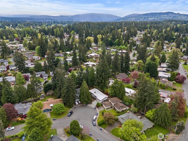 1030 145th Pl SE, Bellevue, WA 98007 - aerial view of property and surrounding area with a mountainous background and nearby suburban area