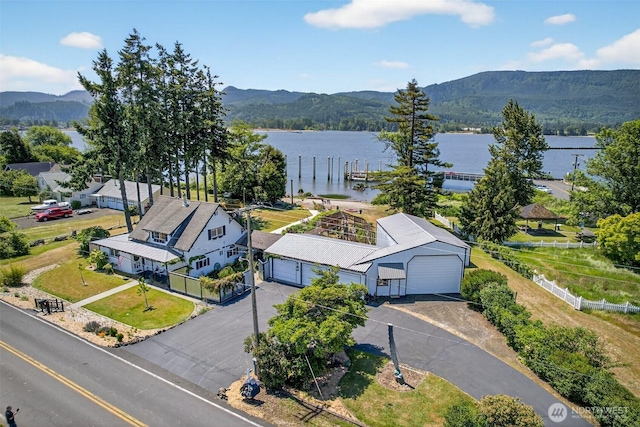 10 E Sunny Sands Rd, Cathlamet, WA 98612 - view from above of property with a water and mountain view