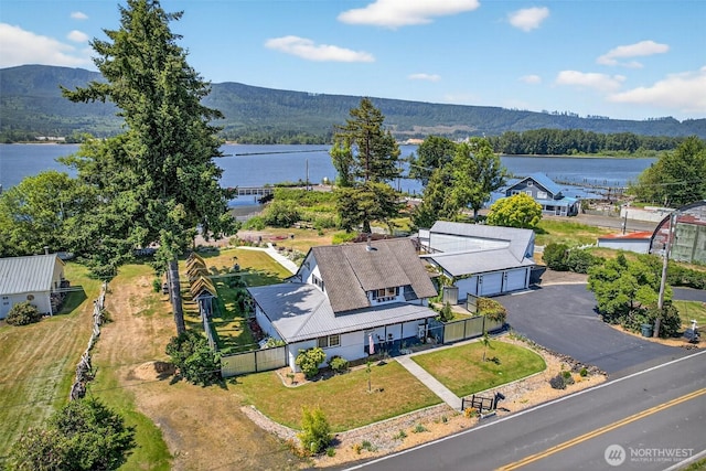 10 E Sunny Sands Rd, Cathlamet, WA 98612 - view from above of property with a nearby body of water