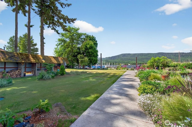 10 E Sunny Sands Rd, Cathlamet, WA 98612 - view of grassy yard featuring a mountain view