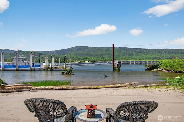 10 E Sunny Sands Rd, Cathlamet, WA 98612 - water view featuring a mountainous background and a forest