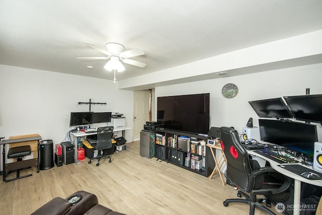 2433 199th Pl SW, Lynnwood, WA 98036 - home office featuring wood finished floors and ceiling fan