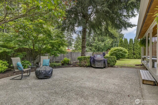 1728 106th St SW, Everett, WA 98204 - fenced backyard featuring a patio and area for grilling