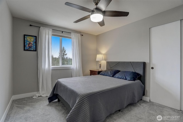 22506 SE 277th Pl, Maple Valley, WA 98038 - bedroom featuring carpet, baseboards, and ceiling fan