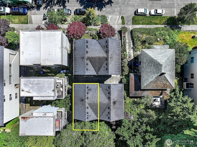 2648 NW 57th St Unit A, Seattle, WA 98107 - aerial view of property's location featuring property parcel outlined