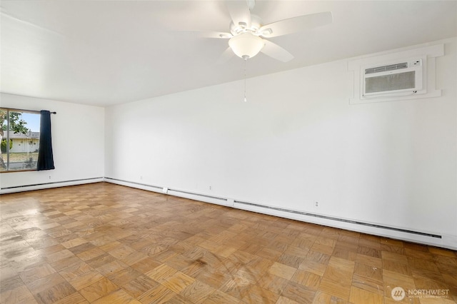 9023 Mcconnell Dr Unit B, Moses Lake, WA 98837 - unfurnished room with ceiling fan and a wall mounted AC