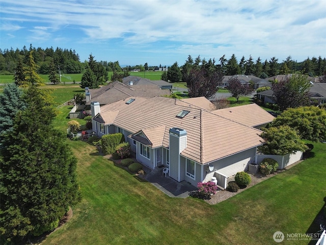 40 Cascadia Loop, Sequim, WA 98382 - aerial perspective of suburban area with a tree filled landscape
