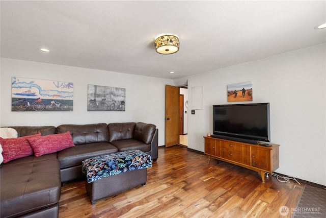 4908 N Winnifred, Ruston, WA 98407 - living room with wood finished floors and recessed lighting