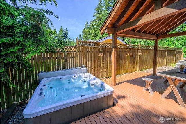 3536 Arbor St, Bellingham, WA 98229 - deck featuring a covered hot tub