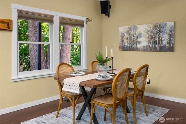3536 Arbor St, Bellingham, WA 98229 - dining space featuring baseboards, wood finished floors, and plenty of natural light
