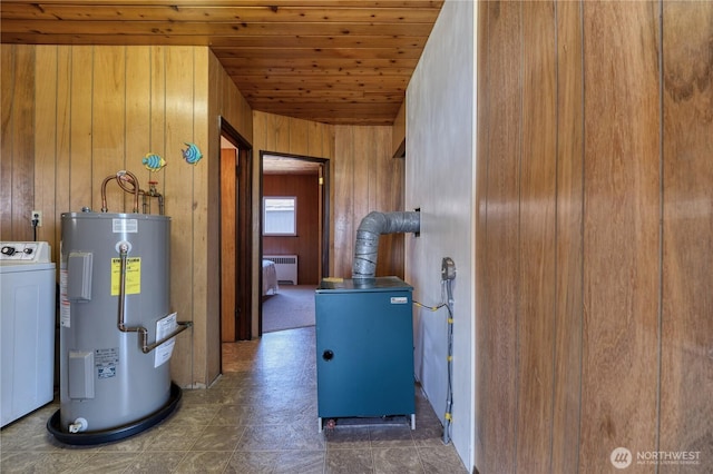 1811 Edwards Dr, Point Roberts, WA 98281 - utilities featuring washer / dryer, electric water heater, and radiator