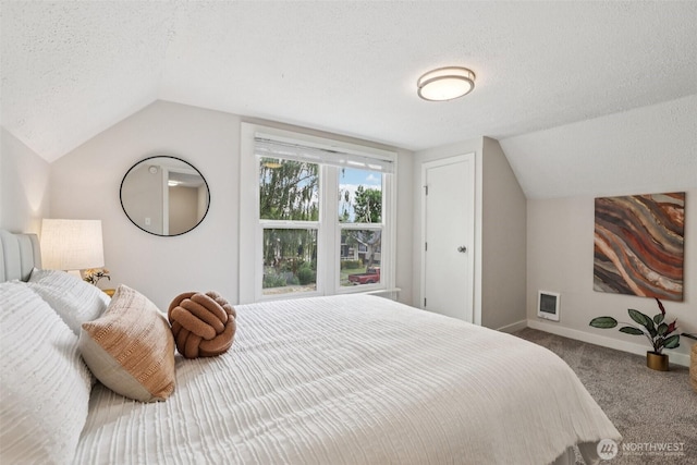 1022 N Anderson St, Tacoma, WA 98406 - carpeted bedroom with a textured ceiling and lofted ceiling