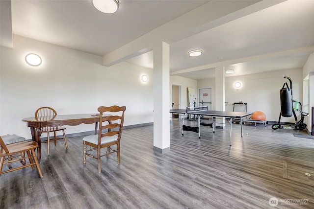 3814 11th Ave W Apt 23, Seattle, WA 98119 - game room with wood finished floors and baseboards