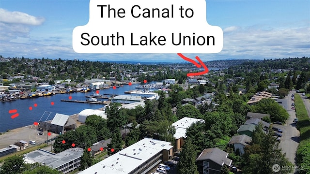 3814 11th Ave W Apt 23, Seattle, WA 98119 - drone / aerial view of a nearby body of water