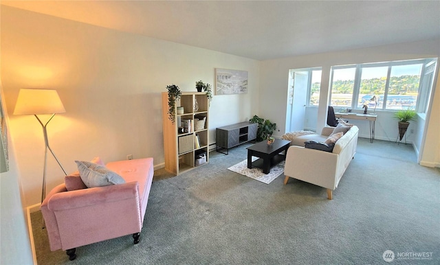 3814 11th Ave W Apt 23, Seattle, WA 98119 - carpeted living room featuring baseboards