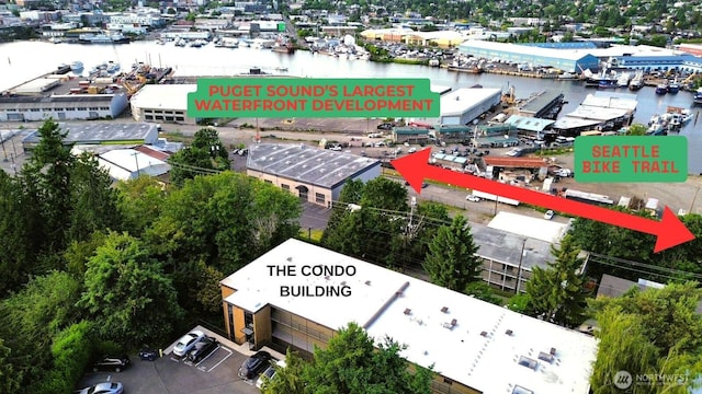 3814 11th Ave W Apt 23, Seattle, WA 98119 - drone / aerial view of a large body of water