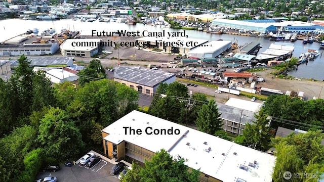 3814 11th Ave W Apt 23, Seattle, WA 98119 - drone / aerial view of a large body of water and a marina