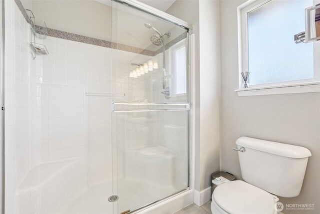 26820 NE 163rd St, Duvall, WA 98019 - bathroom with healthy amount of natural light, toilet, and a stall shower