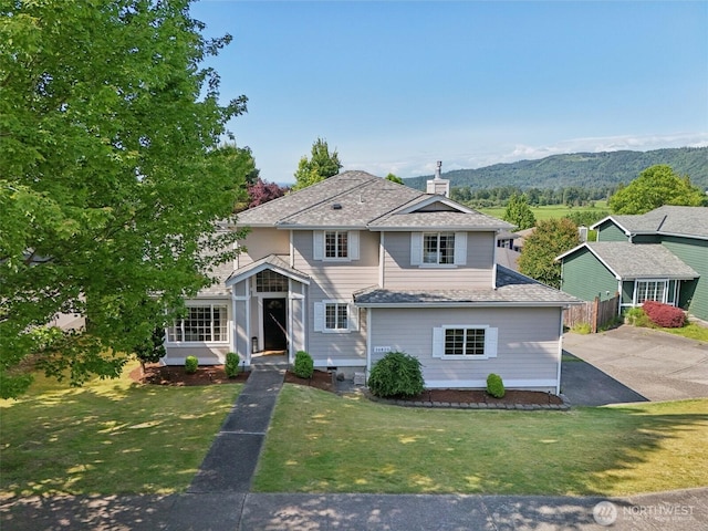26820 NE 163rd St, Duvall, WA 98019 - traditional home featuring a mountain view and a shingled roof
