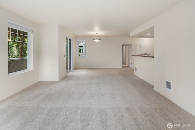 2220 132nd Ave SE Unit A220, Bellevue, WA 98005 - unfurnished room featuring light colored carpet, plenty of natural light, and baseboards