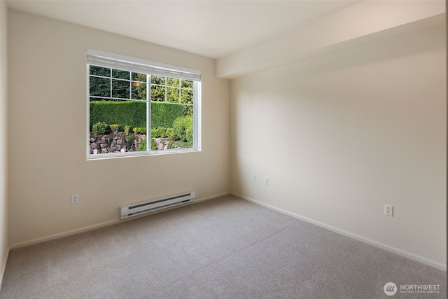 2220 132nd Ave SE Unit A220, Bellevue, WA 98005 - carpeted spare room with a baseboard radiator and baseboards