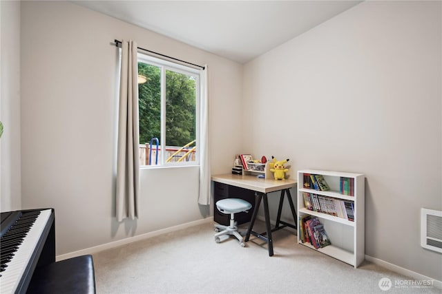 4305 23rd Ct NE, Olympia, WA 98516 - playroom with carpet flooring, baseboards, and heating unit