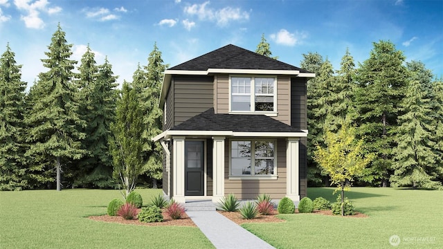 14830 203rd Ave E Unit 684, Bonney Lake, WA 98391 - view of front of home featuring a front yard and roof with shingles