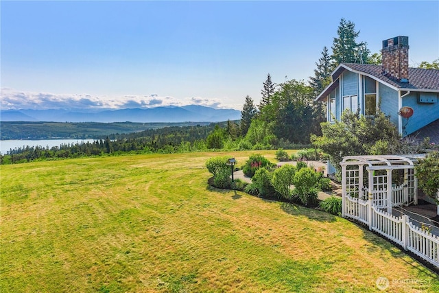 40 Garten Rd, Port Ludlow, WA 98365 - view of green lawn with a water and mountain view