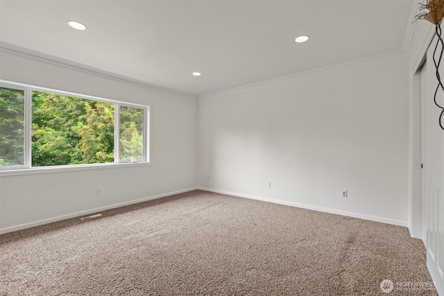 27701 NE 145th Pl, Duvall, WA 98019 - empty room featuring carpet flooring, crown molding, and recessed lighting