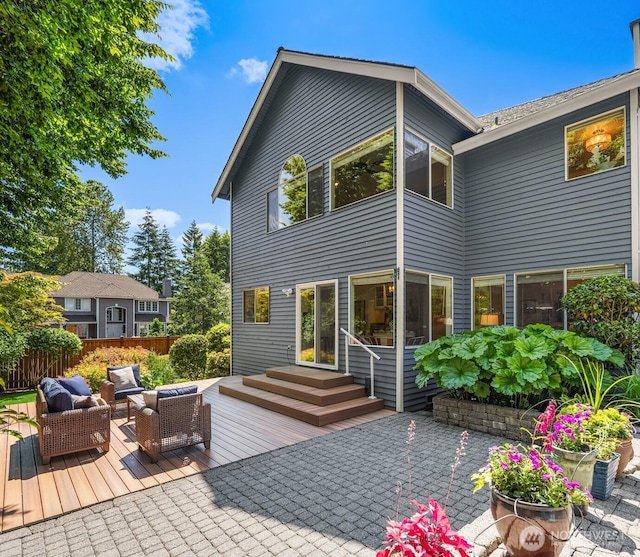 23976 SE 40th Pl, Sammamish, WA 98029 - back of property featuring outdoor lounge area and a deck
