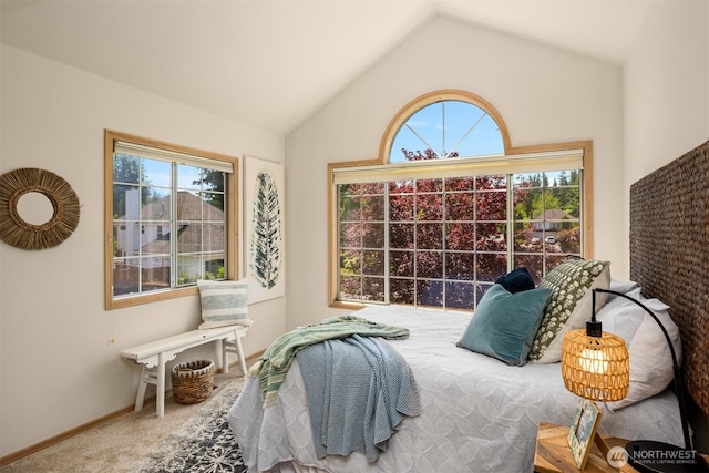 23976 SE 40th Pl, Sammamish, WA 98029 - carpeted bedroom with lofted ceiling and baseboards