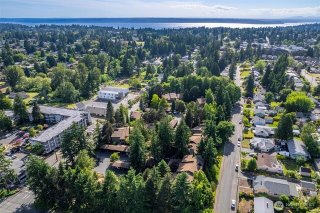 130 SW 116th St Unit F32, Seattle, WA 98146 - aerial overview of property's location featuring nearby suburban area and a nearby body of water