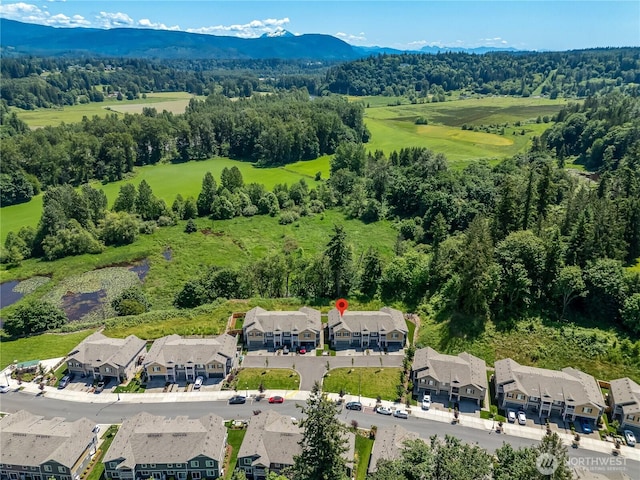 8713 E Gilman Ave, Arlington, WA 98223 - aerial view of residential area with mountains